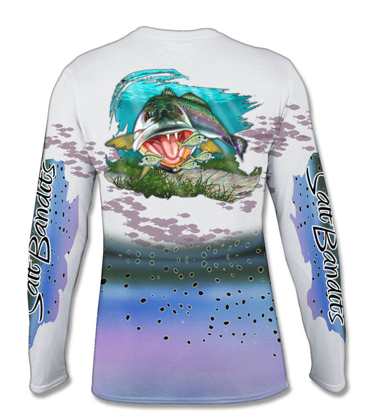 SALT BANDITS Performance Offshore TEXAS Scales Long Sleeve Fish Shirt S NEW  TAGS 海外 即決