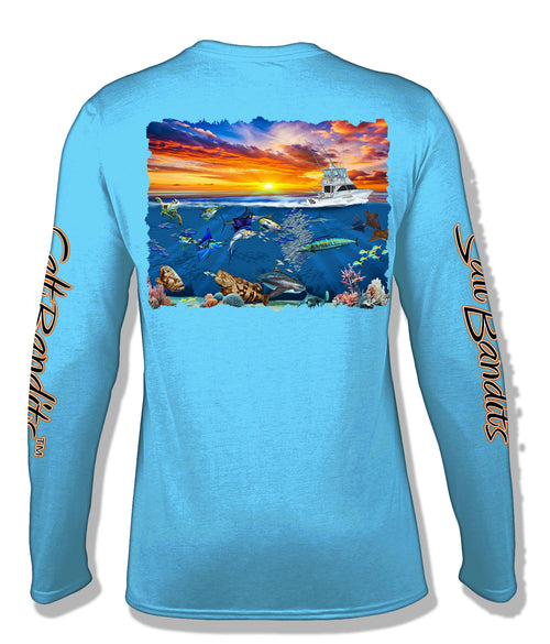 Salt Bandits™ Bandit Boat Performance Long Sleeve T-shirt