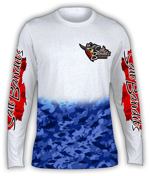 Salt Bandits™ Sailfish Flag Performance Long Sleeve T-shirt